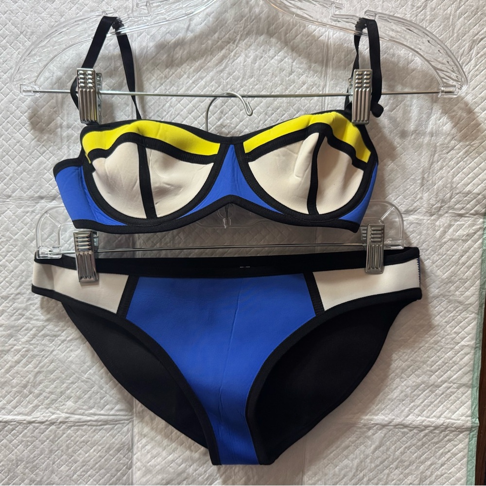 Source Unknown Blue and Yellow Bikini